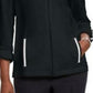Jaqueta feminina Karen Scott Sport French Terry com acabamento em fita, preta, tamanho extra grande
