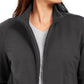 Jaqueta feminina Karen Scott Sport French Terry com acabamento em fita, preta, tamanho XXG