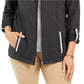 Jaqueta feminina Karen Scott Sport French Terry com acabamento em fita, preta, tamanho XXG