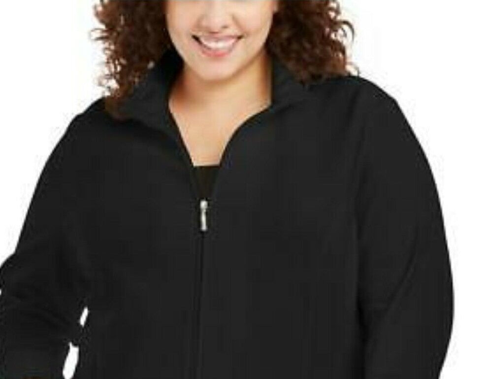 Jaqueta Karen Scott Plus Size French Terry Feminina Preta Tamanho O-S