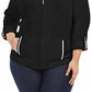 Jaqueta Karen Scott Plus Size French Terry Feminina Preta Tamanho 2 GG