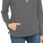 Karen Scott Sport Top Feminino Gola Alta com Bainha Ventilada Cinza Médio Tamanho P