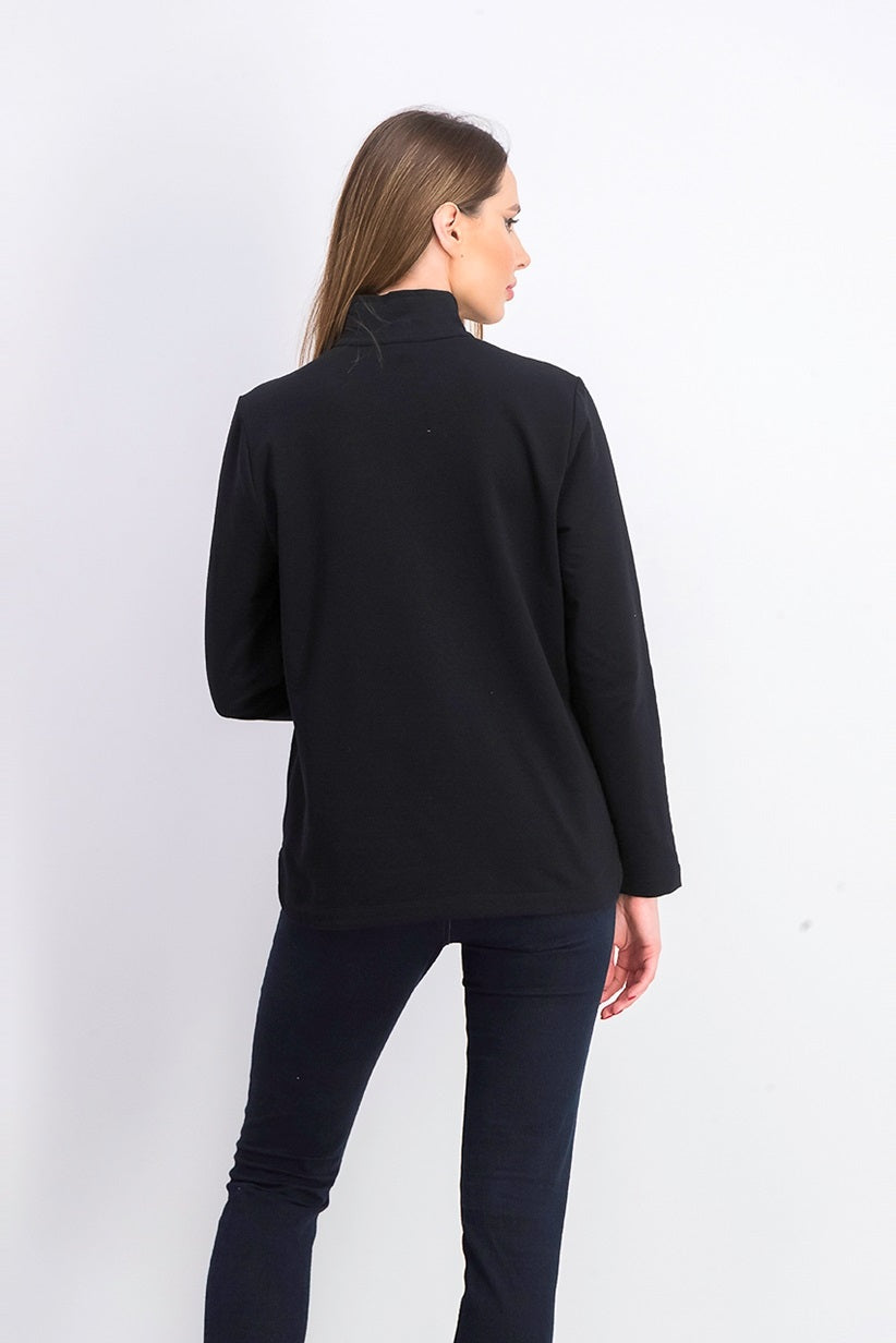 Karen Scott Sport Top Feminino Gola Alta e Bainha Ventilada Preto Tamanho Grande