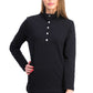 Karen Scott Sport Top Feminino Gola Alta e Bainha Ventilada Preto Tamanho Médio