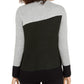 Suéter Alfani Feminino Colorblocked Cinza Tamanho Extra Grande