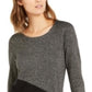 Blusa Alfani Feminina Assimétrica Colorblocked Shimmer Preto Profundo Dourado Tamanho Grande