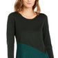 Blusa Alfani Feminina Assimétrica Colorblocked Shimmer Verde Tamanho P