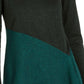 Blusa Alfani Feminina Assimétrica Colorblocked Shimmer Verde Tamanho P