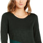 Blusa Alfani Feminina Assimétrica Colorblocked Shimmer Verde Tamanho X-S