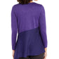 Blusa Alfani Feminina Assimétrica Colorblocked Shimmer Roxa Tamanho Médio