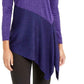 Suéter assimétrico metálico feminino Alfani, roxo, tamanho pequeno