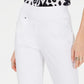 Calça skinny cropped feminina INC International Concepts, branca, tamanho 14