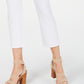 Calça skinny cropped feminina INC International Concepts, branca, tamanho 14