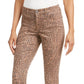 Calça jeans skinny estampada feminina Style &amp; Co Curvy-Fit marrom tamanho 16