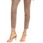 Calça jeans skinny estampada feminina Style &amp; Co Curvy-Fit, tamanho 4, dourada