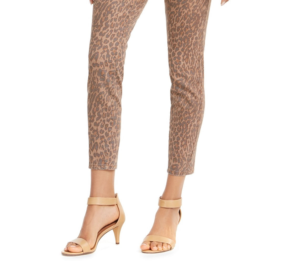 Calça jeans skinny estampada feminina Style &amp; Co Curvy-Fit, tamanho 4, dourada