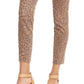 Calça jeans skinny estampada feminina Style &amp; Co Curvy-Fit marrom tamanho 6