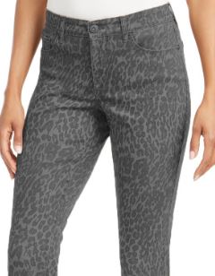 Calça jeans skinny estampada feminina Style &amp; Co Curvy-Fit, tamanho 10, cinza médio