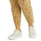 Jeans skinny feminino estilo &amp; co com estampa animal curvilínea, dourado, tamanho 8, pequeno