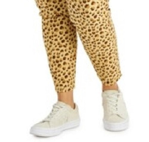 Jeans skinny feminino estilo &amp; co com estampa animal curvilínea, dourado, tamanho 8, pequeno