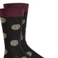Meias estampadas masculinas Bar III pretas tamanho regular