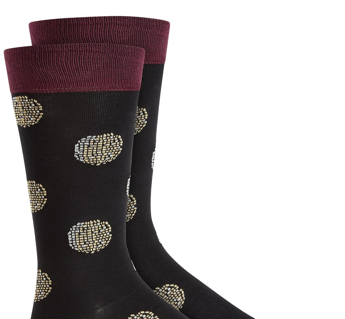 Meias estampadas masculinas Bar III pretas tamanho regular