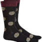 Meias estampadas masculinas Bar III pretas tamanho regular