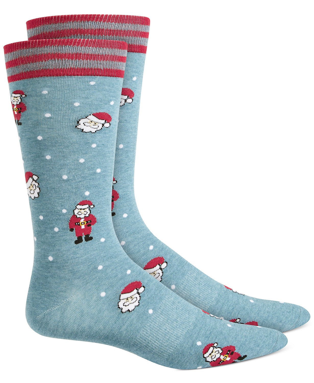 Meias de Papai Noel Masculinas Bar III Azul Tamanho Regular