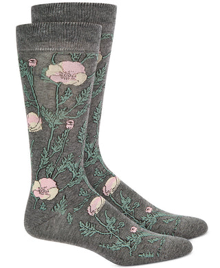 Meias masculinas Bar III Poppy cinza tamanho regular