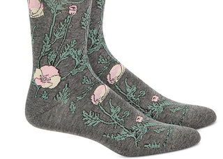 Meias masculinas Bar III Poppy cinza tamanho regular