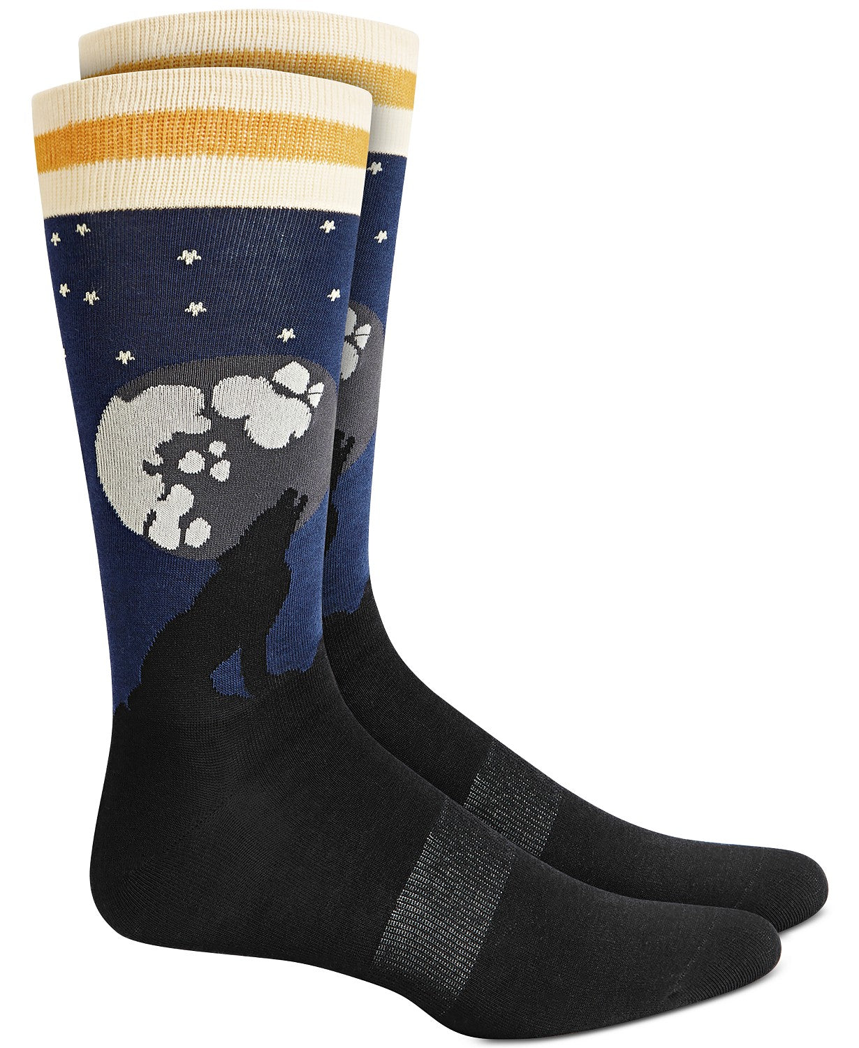 Meias Howling Wolf Masculinas Bar III Azul Tamanho Regular