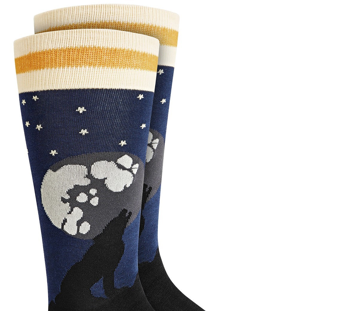 Meias Howling Wolf Masculinas Bar III Azul Tamanho Regular