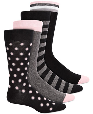 Meias Bar III Masculinas, Pacote com 4, Marrom, Tamanho Regular