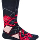 Meias Argyle Masculinas Alfani Vermelhas Tamanho Regular