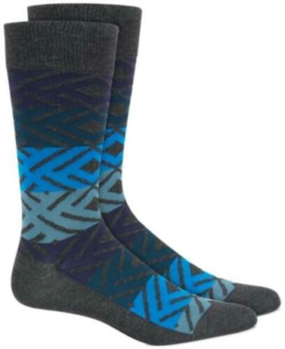 Meias estampadas masculinas Alfani, tamanho regular, azul