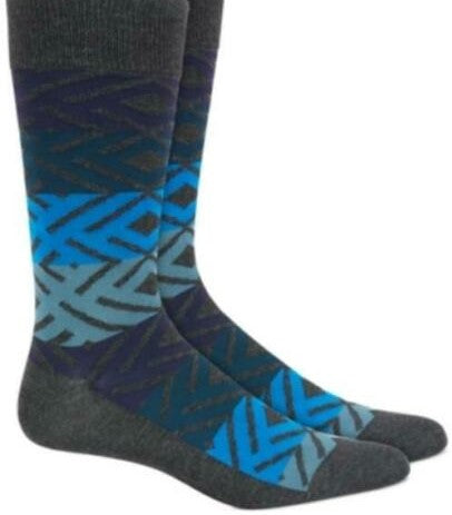Meias estampadas masculinas Alfani, tamanho regular, azul
