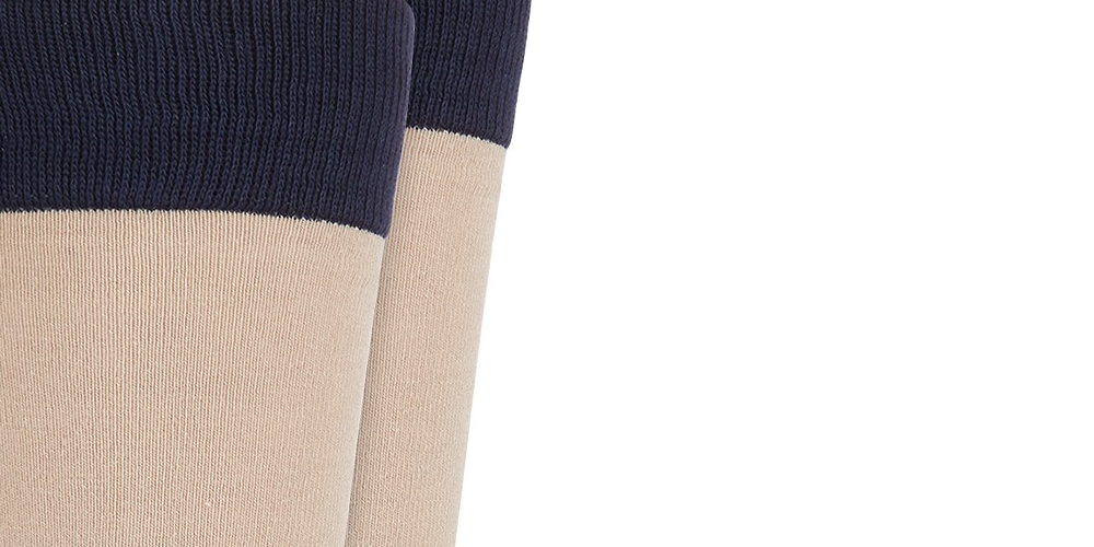 Meias Alfani Masculinas Listradas Colorblocked Bege Tamanho Regular