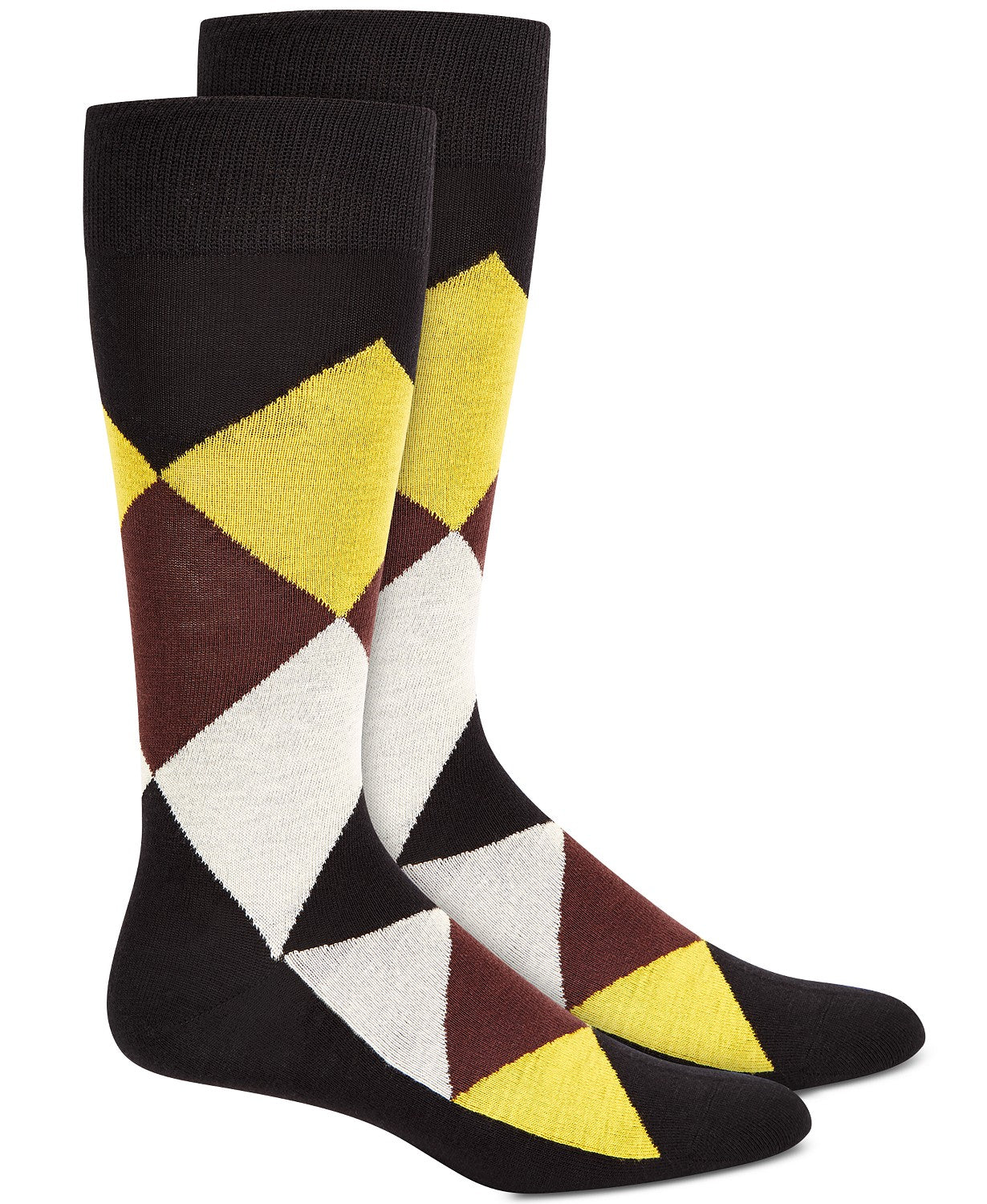 Meias Argyle Masculinas Alfani Azul Tamanho Regular
