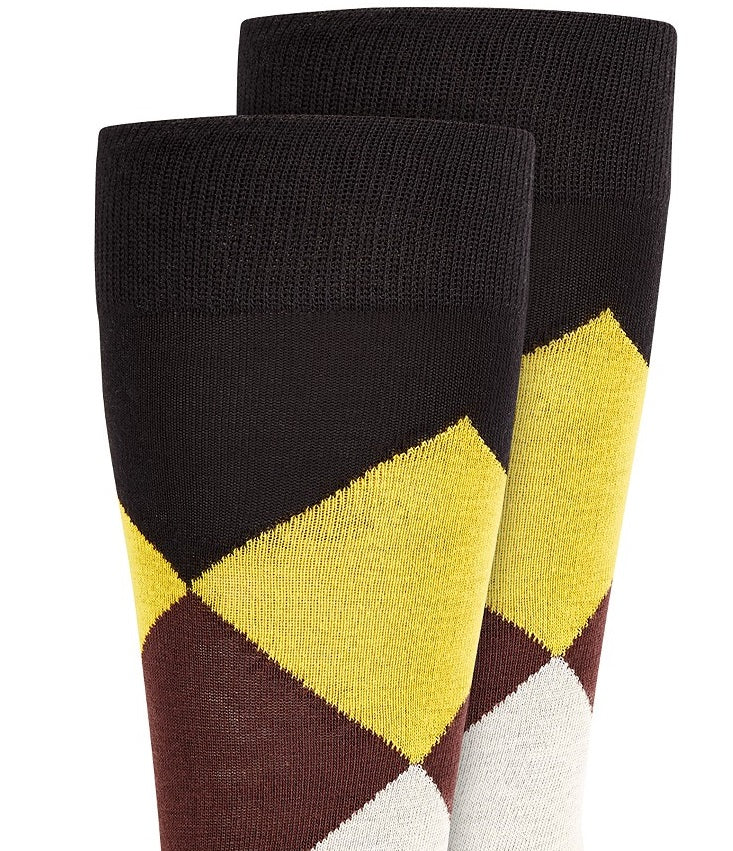 Meias Argyle Masculinas Alfani Azul Tamanho Regular