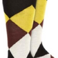 Meias Argyle Masculinas Alfani Marrom-Amarelo Tamanho 7-12
