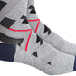Meias Alfani Masculinas com Geometria Abstrata Brancas Tamanho Regular