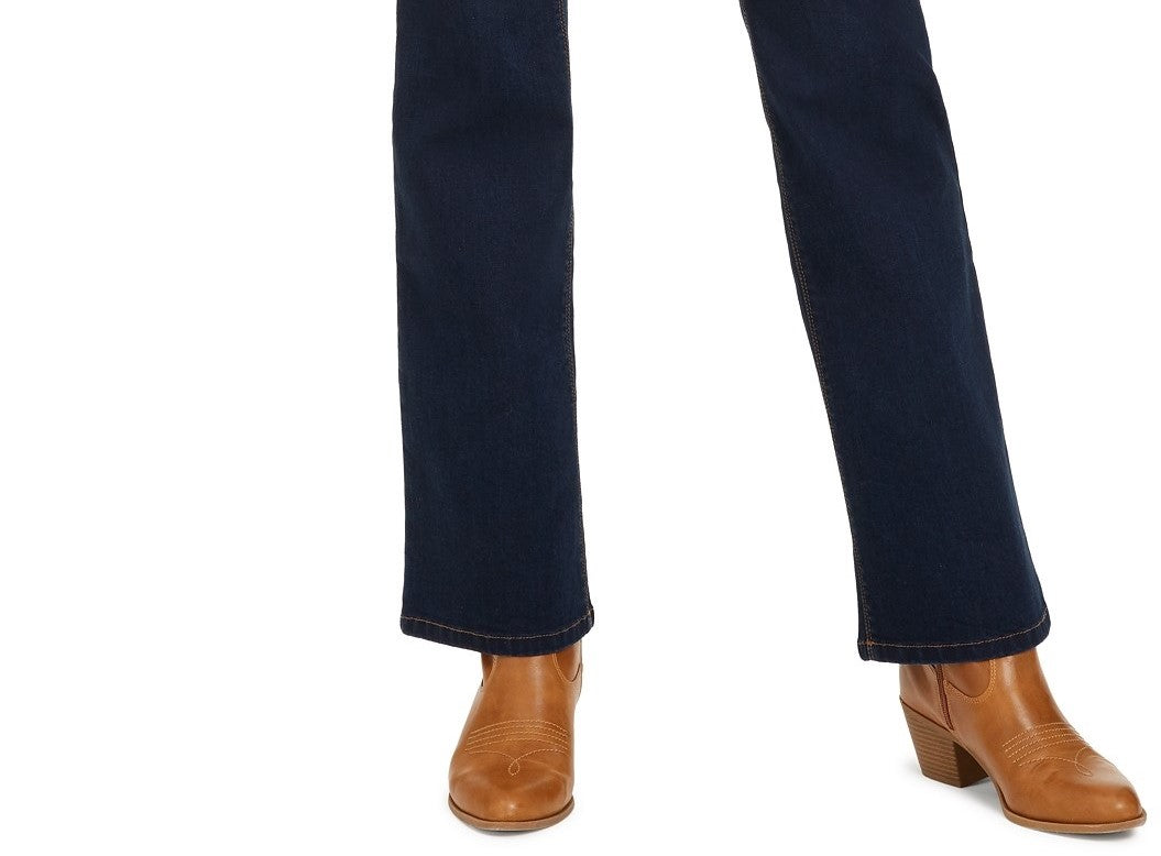 Jeans feminino estilo &amp; co Ella Pull-On Bootcut azul tamanho extra grande