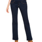 Jeans feminino estilo &amp; co Ella Pull-On Bootcut azul escuro tamanho pequeno