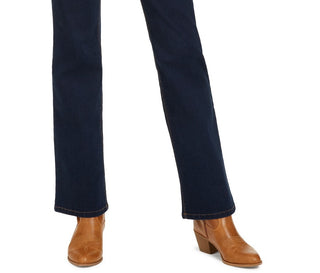 Jeans feminino estilo &amp; co Ella Pull-On Bootcut azul escuro tamanho pequeno