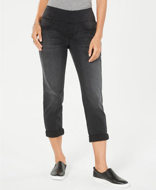 Style & Co Women's Pull On Boyfriend Jeans  Black Size Small