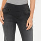 Calça jeans estilo boyfriend feminina, preta, tamanho extrapequeno