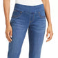 Calça jeans estilo boyfriend feminina azul tamanho grande