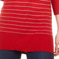 Suéter feminino listrado skinny Maison Jules, vermelho, tamanho extra grande