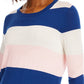 Suéter listrado feminino Maison Jules azul tamanho grande