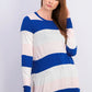 Suéter listrado feminino Maison Jules azul tamanho 2 extra grande
